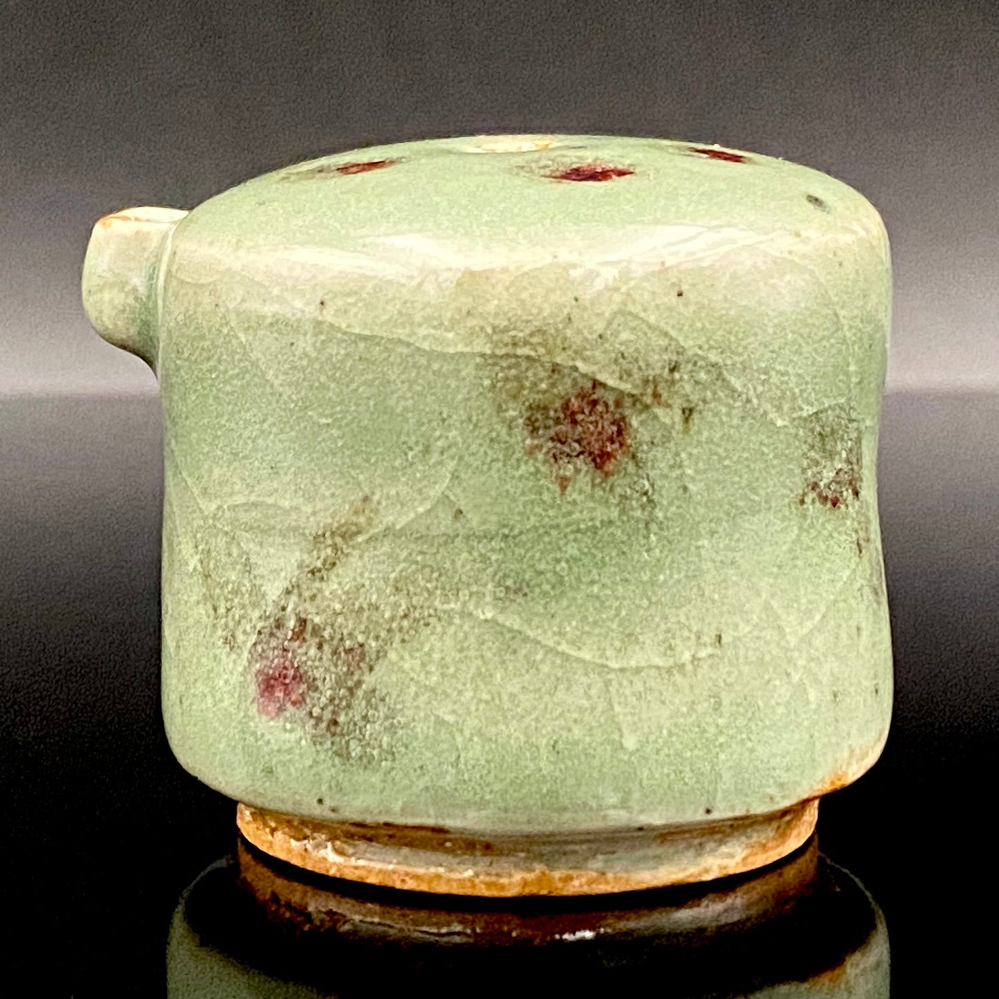 吉备烧 现代名工 第二代 水川陶影（水川胜治：Katsuji Mizukawa）作品 盐烧水滴 威士忌滴水器 #200