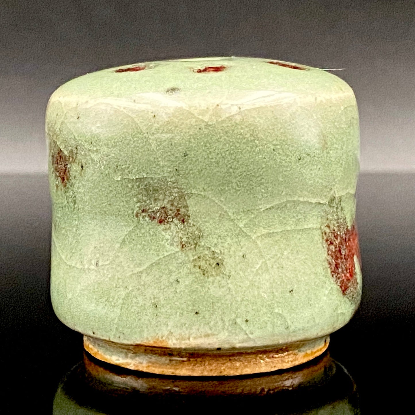 吉备烧 现代名工 第二代 水川陶影（水川胜治：Katsuji Mizukawa）作品 盐烧水滴 威士忌滴水器 #200