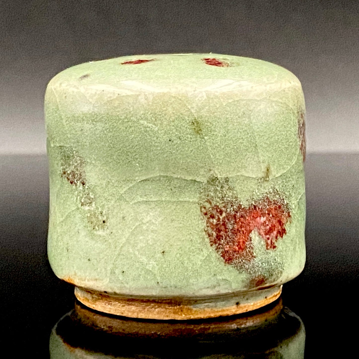 吉备烧 现代名工 第二代 水川陶影（水川胜治：Katsuji Mizukawa）作品 盐烧水滴 威士忌滴水器 #200