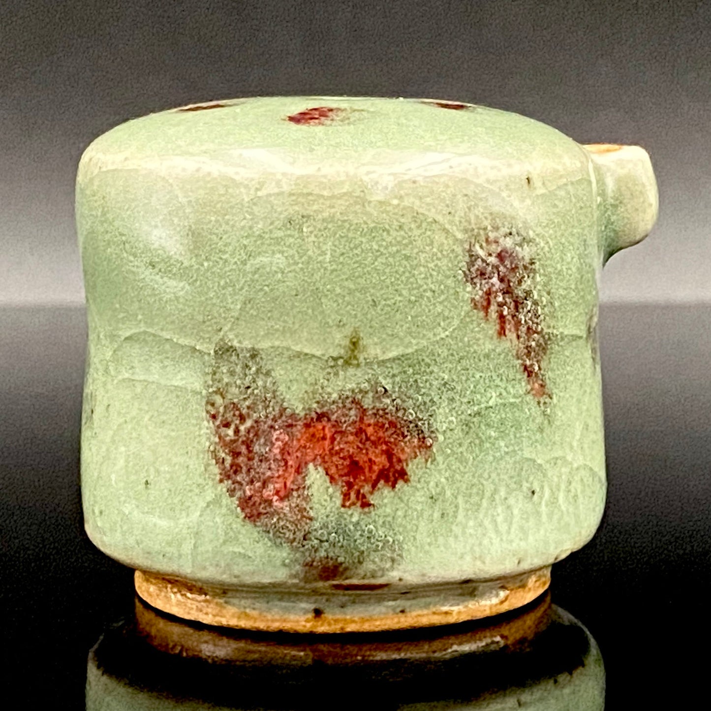 吉备烧 现代名工 第二代 水川陶影（水川胜治：Katsuji Mizukawa）作品 盐烧水滴 威士忌滴水器 #200