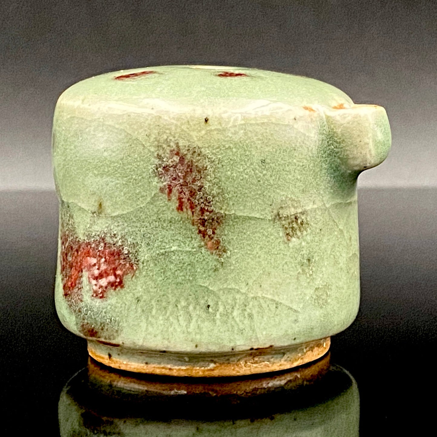 吉备烧 现代名工 第二代 水川陶影（水川胜治：Katsuji Mizukawa）作品 盐烧水滴 威士忌滴水器 #200