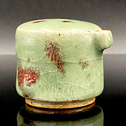 吉备烧 现代名工 第二代 水川陶影（水川胜治：Katsuji Mizukawa）作品 盐烧水滴 威士忌滴水器 #200