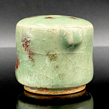 吉备烧 现代名工 第二代 水川陶影（水川胜治：Katsuji Mizukawa）作品 盐烧水滴 威士忌滴水器 #200