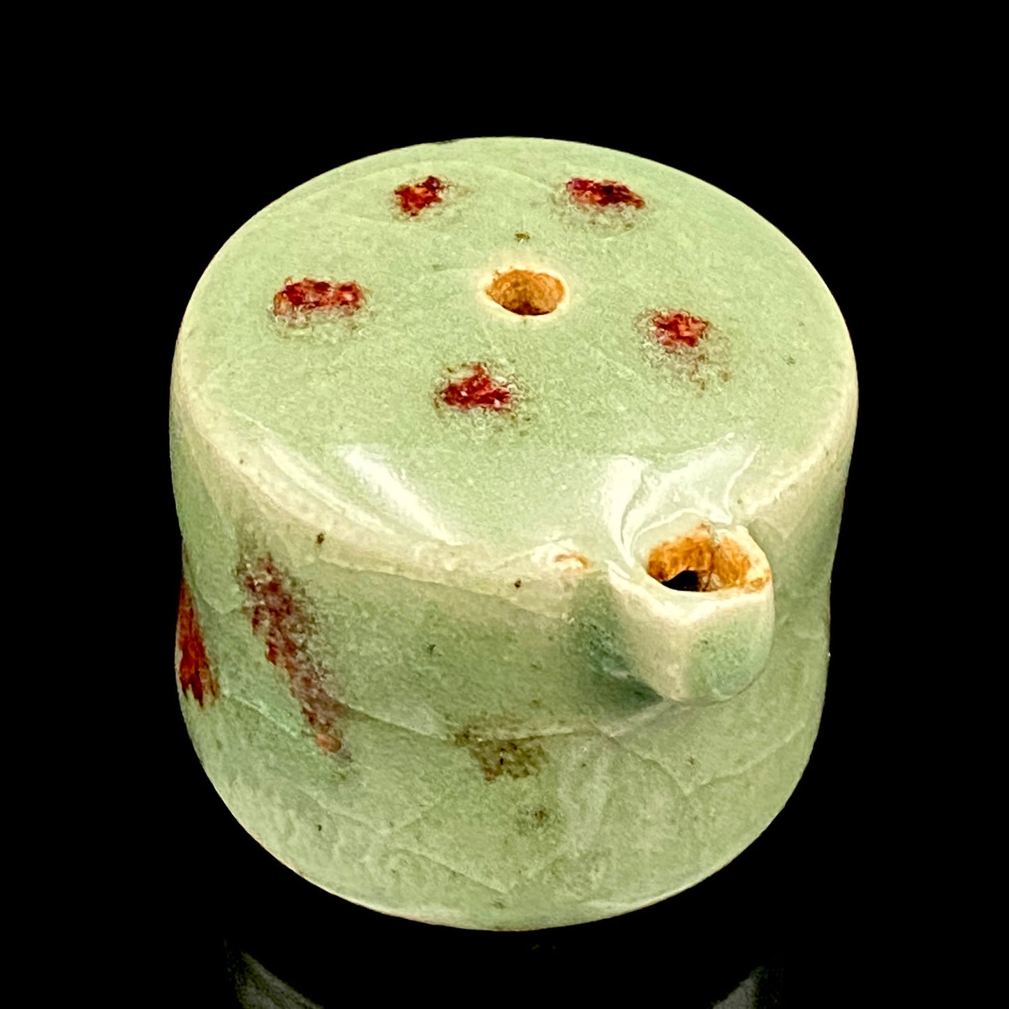 吉备烧 现代名工 第二代 水川陶影（水川胜治：Katsuji Mizukawa）作品 盐烧水滴 威士忌滴水器 #200