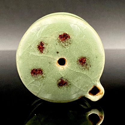 吉备烧 现代名工 第二代 水川陶影（水川胜治：Katsuji Mizukawa）作品 盐烧水滴 威士忌滴水器 #200