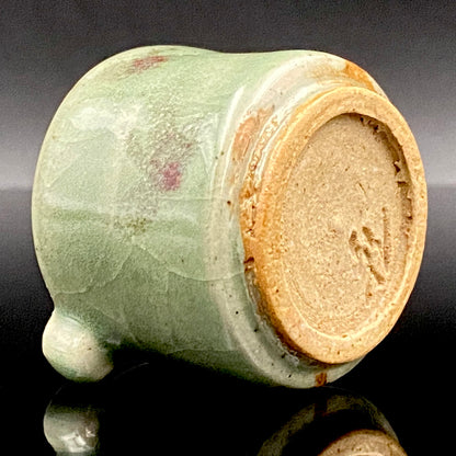 吉备烧 现代名工 第二代 水川陶影（水川胜治：Katsuji Mizukawa）作品 盐烧水滴 威士忌滴水器 #200