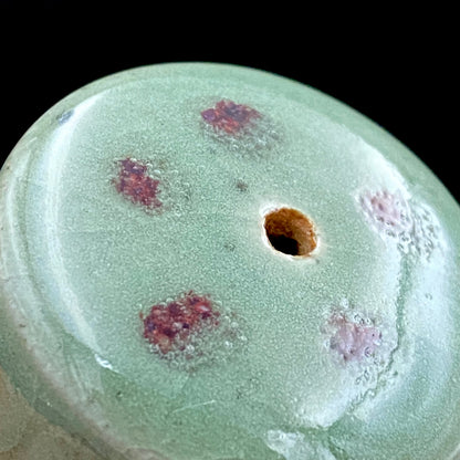 吉备烧 现代名工 第二代 水川陶影（水川胜治：Katsuji Mizukawa）作品 盐烧水滴 威士忌滴水器 #200