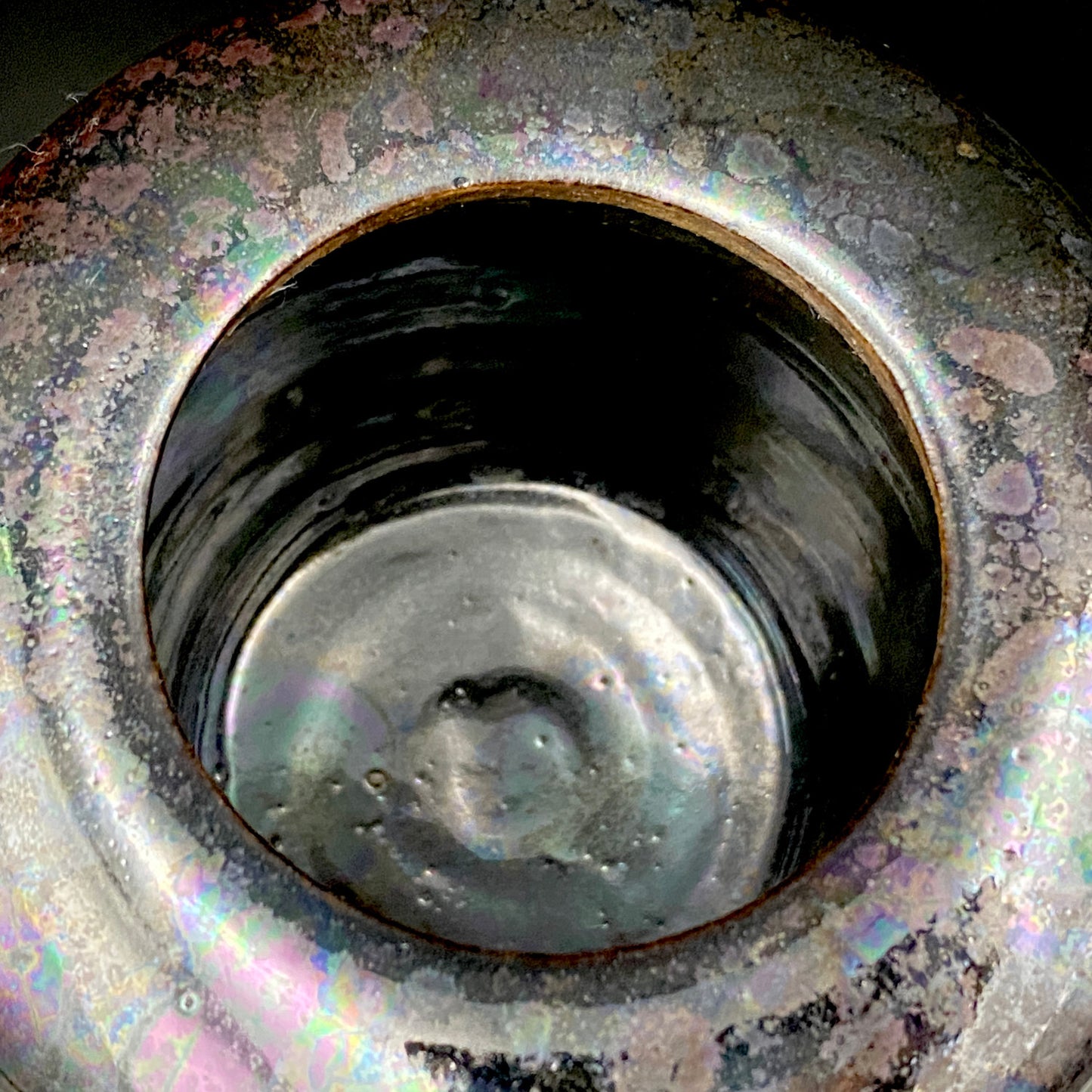 内閣総理大臣賞受賞作家 三代 平安宋丘 (久保 義蔵) 作 曜変天目 三足香炉 曜変天目 博物館収蔵級 【真作保証】#204