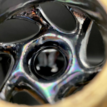 内閣総理大臣賞受賞作家 三代 平安宋丘 (久保 義蔵) 作 曜変天目 三足香炉 曜変天目 博物館収蔵級 【真作保証】#204