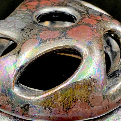 内閣総理大臣賞受賞作家 三代 平安宋丘 (久保 義蔵) 作 曜変天目 三足香炉 曜変天目 博物館収蔵級 【真作保証】#204