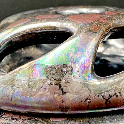 内閣総理大臣賞受賞作家 三代 平安宋丘 (久保 義蔵) 作 曜変天目 三足香炉 曜変天目 博物館収蔵級 【真作保証】#204