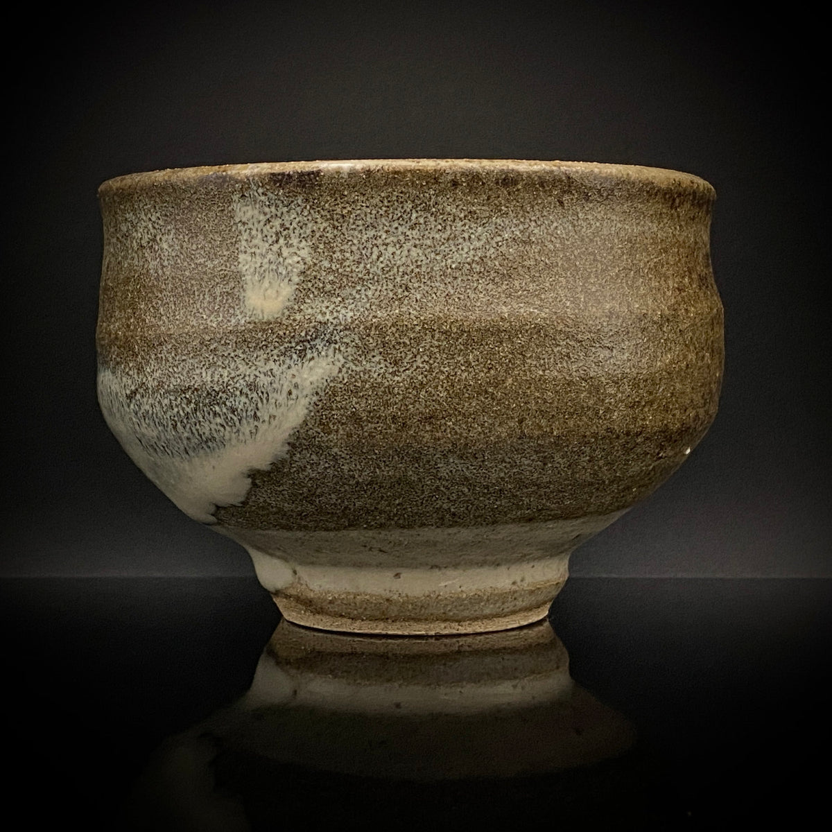 益子焼 伝統工芸士 北土窯三村陶苑 三村 北土 作 糠釉抹茶碗、和のロックグラス、元栃木県窯業指導所技官 糠釉抹茶碗 #490