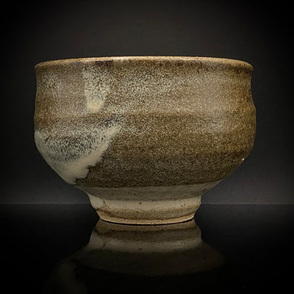 益子焼 伝統工芸士 北土窯三村陶苑 三村 北土 作 糠釉抹茶碗、和のロックグラス、元栃木県窯業指導所技官 糠釉抹茶碗 #490