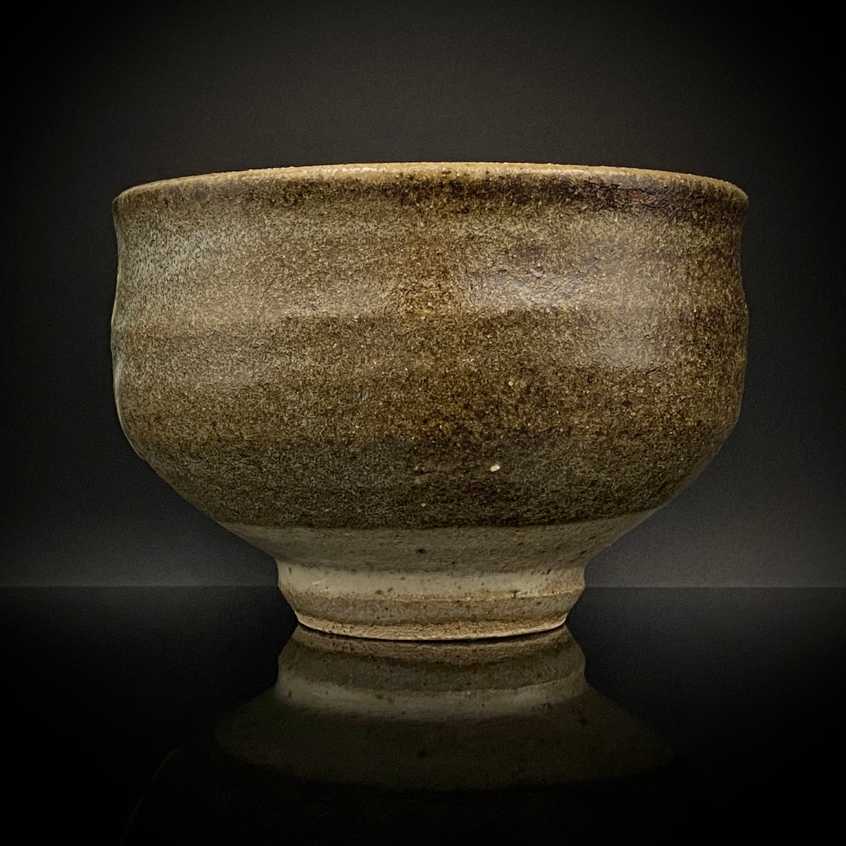 益子焼 伝統工芸士 北土窯三村陶苑 三村 北土 作 糠釉抹茶碗、和のロックグラス、元栃木県窯業指導所技官 糠釉抹茶碗 #490