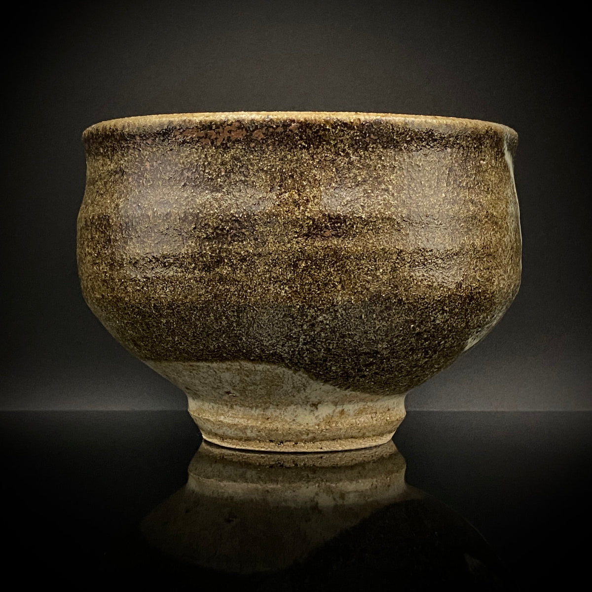 益子焼 伝統工芸士 北土窯三村陶苑 三村 北土 作 糠釉抹茶碗、和のロックグラス、元栃木県窯業指導所技官 糠釉抹茶碗 #490