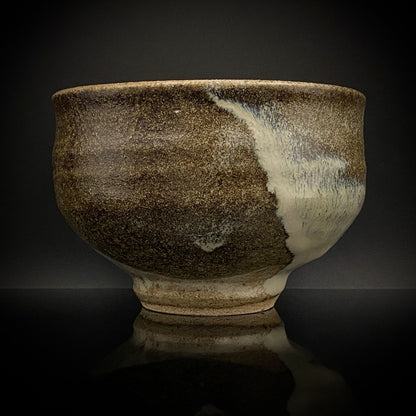 益子焼 伝統工芸士 北土窯三村陶苑 三村 北土 作 糠釉抹茶碗、和のロックグラス、元栃木県窯業指導所技官 糠釉抹茶碗 #490