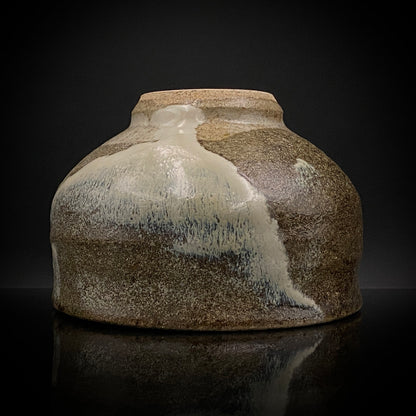 益子焼 伝統工芸士 北土窯三村陶苑 三村 北土 作 糠釉抹茶碗、和のロックグラス、元栃木県窯業指導所技官 糠釉抹茶碗 #490
