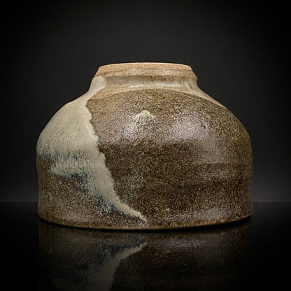 益子焼 伝統工芸士 北土窯三村陶苑 三村 北土 作 糠釉抹茶碗、和のロックグラス、元栃木県窯業指導所技官 糠釉抹茶碗 #490