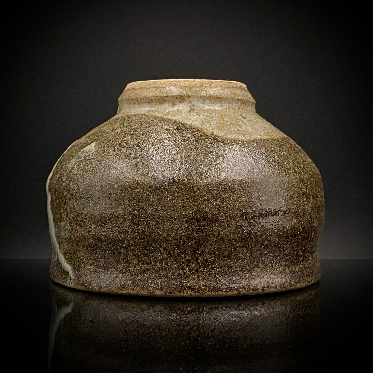 益子焼 伝統工芸士 北土窯三村陶苑 三村 北土 作 糠釉抹茶碗、和のロックグラス、元栃木県窯業指導所技官 糠釉抹茶碗 #490