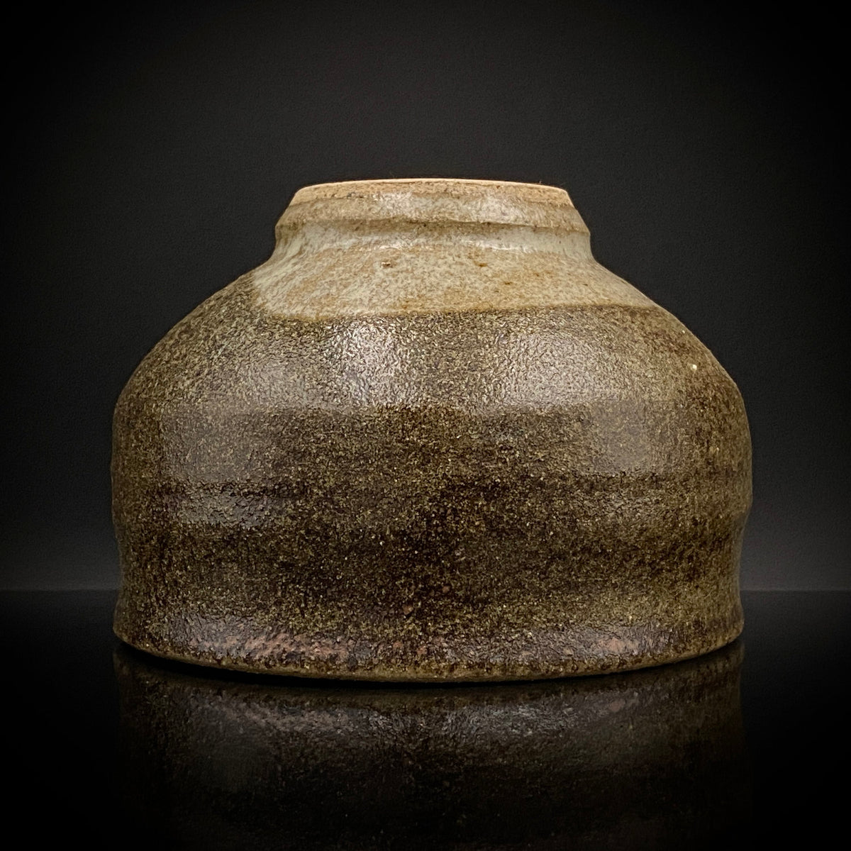 益子焼 伝統工芸士 北土窯三村陶苑 三村 北土 作 糠釉抹茶碗、和のロックグラス、元栃木県窯業指導所技官 糠釉抹茶碗 #490