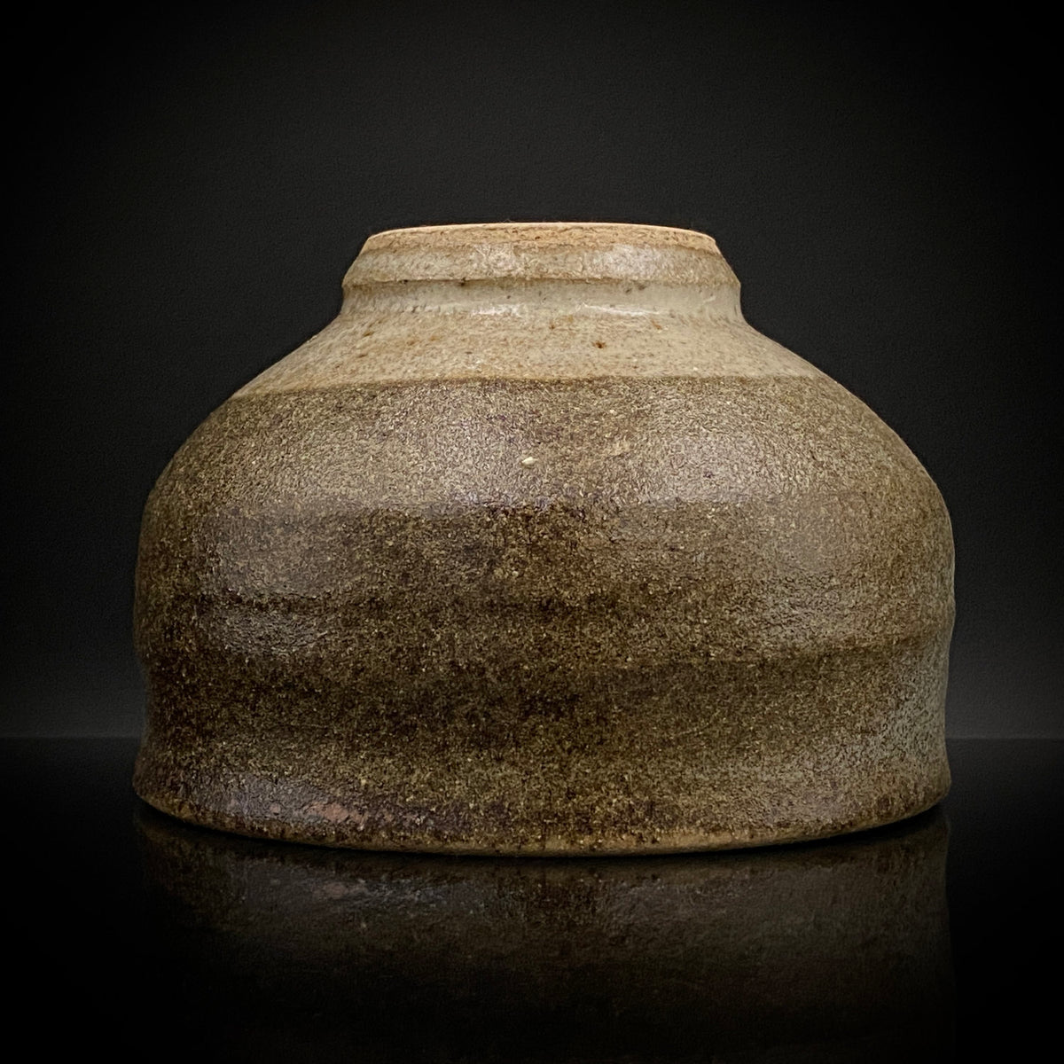 益子焼 伝統工芸士 北土窯三村陶苑 三村 北土 作 糠釉抹茶碗、和のロックグラス、元栃木県窯業指導所技官 糠釉抹茶碗 #490