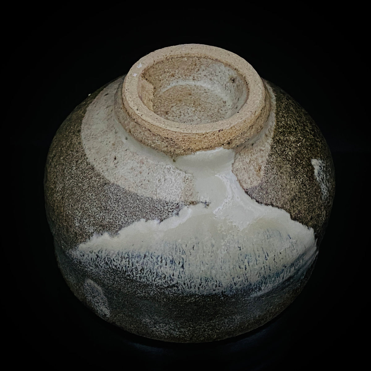 益子焼 伝統工芸士 北土窯三村陶苑 三村 北土 作 糠釉抹茶碗、和のロックグラス、元栃木県窯業指導所技官 糠釉抹茶碗 #490