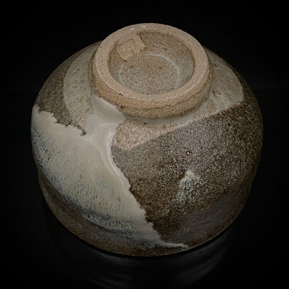 益子焼 伝統工芸士 北土窯三村陶苑 三村 北土 作 糠釉抹茶碗、和のロックグラス、元栃木県窯業指導所技官 糠釉抹茶碗 #490
