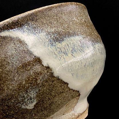 益子焼 伝統工芸士 北土窯三村陶苑 三村 北土 作 糠釉抹茶碗、和のロックグラス、元栃木県窯業指導所技官 糠釉抹茶碗 #490