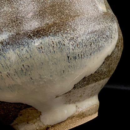 益子焼 伝統工芸士 北土窯三村陶苑 三村 北土 作 糠釉抹茶碗、和のロックグラス、元栃木県窯業指導所技官 糠釉抹茶碗 #490