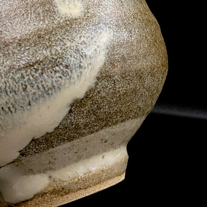 益子焼 伝統工芸士 北土窯三村陶苑 三村 北土 作 糠釉抹茶碗、和のロックグラス、元栃木県窯業指導所技官 糠釉抹茶碗 #490