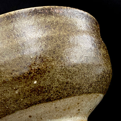 益子焼 伝統工芸士 北土窯三村陶苑 三村 北土 作 糠釉抹茶碗、和のロックグラス、元栃木県窯業指導所技官 糠釉抹茶碗 #490