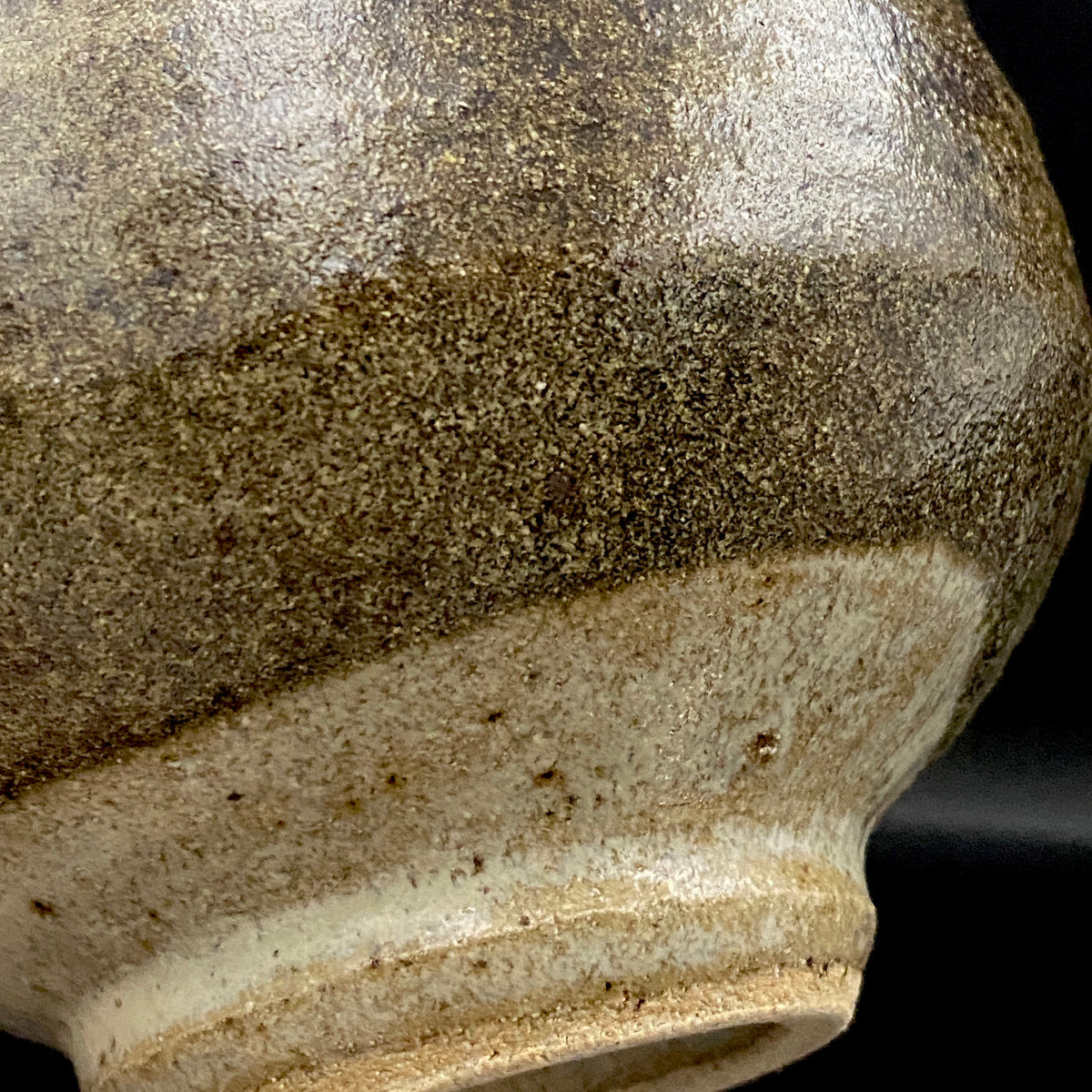 益子焼 伝統工芸士 北土窯三村陶苑 三村 北土 作 糠釉抹茶碗、和のロックグラス、元栃木県窯業指導所技官 糠釉抹茶碗 #490