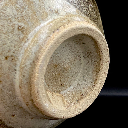 益子焼 伝統工芸士 北土窯三村陶苑 三村 北土 作 糠釉抹茶碗、和のロックグラス、元栃木県窯業指導所技官 糠釉抹茶碗 #490