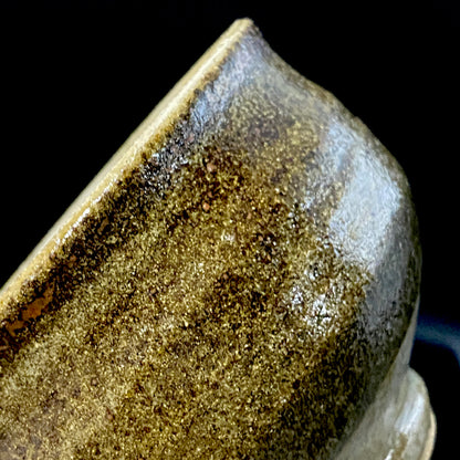 益子焼 伝統工芸士 北土窯三村陶苑 三村 北土 作 糠釉抹茶碗、和のロックグラス、元栃木県窯業指導所技官 糠釉抹茶碗 #490