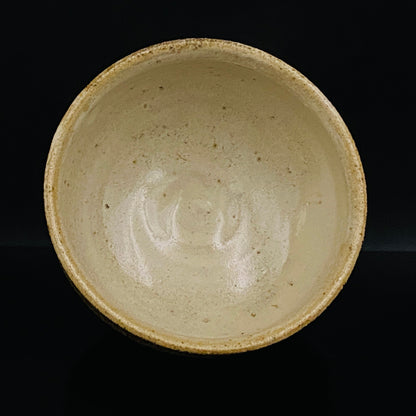 益子焼 伝統工芸士 北土窯三村陶苑 三村 北土 作 糠釉抹茶碗、和のロックグラス、元栃木県窯業指導所技官 糠釉抹茶碗 #490
