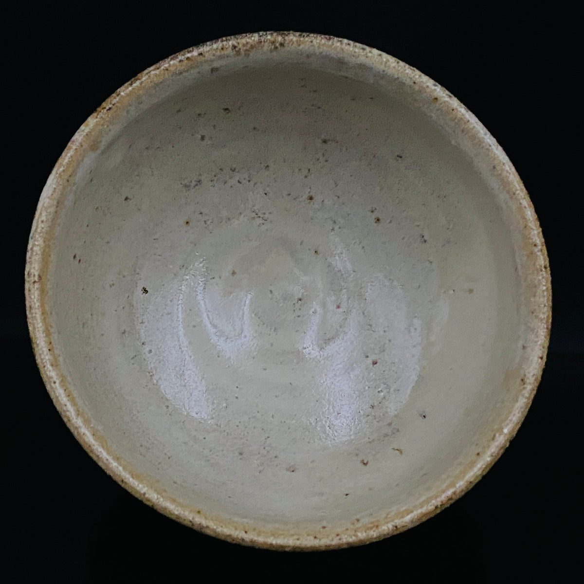 益子焼 伝統工芸士 北土窯三村陶苑 三村 北土 作 糠釉抹茶碗、和のロックグラス、元栃木県窯業指導所技官 糠釉抹茶碗 #490