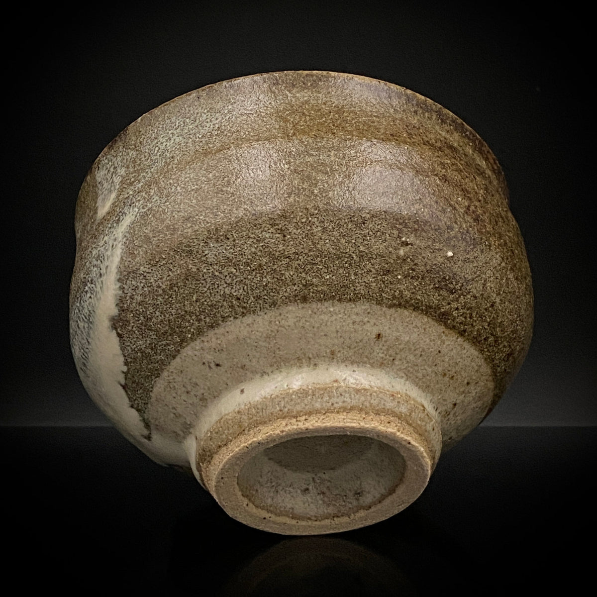益子焼 伝統工芸士 北土窯三村陶苑 三村 北土 作 糠釉抹茶碗、和のロックグラス、元栃木県窯業指導所技官 糠釉抹茶碗 #490