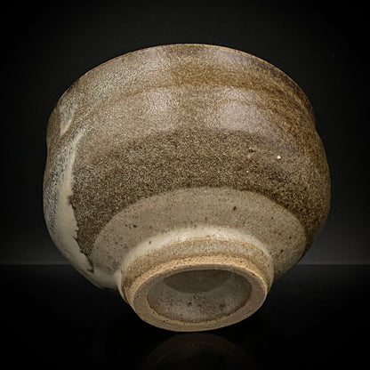 益子焼 伝統工芸士 北土窯三村陶苑 三村 北土 作 糠釉抹茶碗、和のロックグラス、元栃木県窯業指導所技官 糠釉抹茶碗 #490