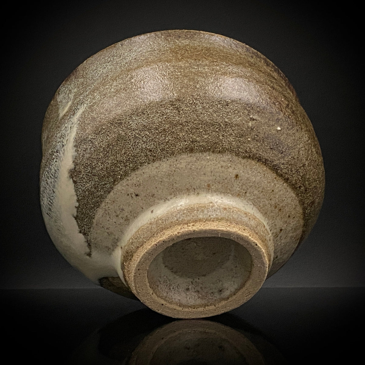 益子焼 伝統工芸士 北土窯三村陶苑 三村 北土 作 糠釉抹茶碗、和のロックグラス、元栃木県窯業指導所技官 糠釉抹茶碗 #490