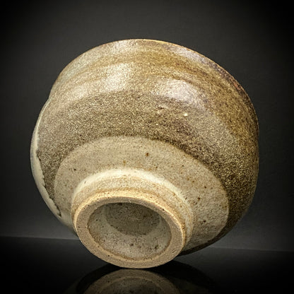 益子焼 伝統工芸士 北土窯三村陶苑 三村 北土 作 糠釉抹茶碗、和のロックグラス、元栃木県窯業指導所技官 糠釉抹茶碗 #490