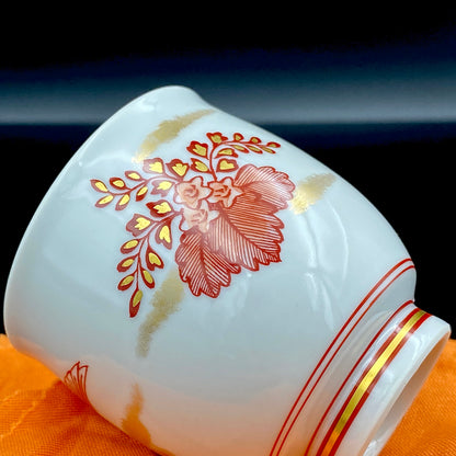 山本 芳岳 最上位作 九谷焼 赤絵細描 金彩赤絵 鳳凰文 ぐい呑み 酒器  皇室献上作家 #202