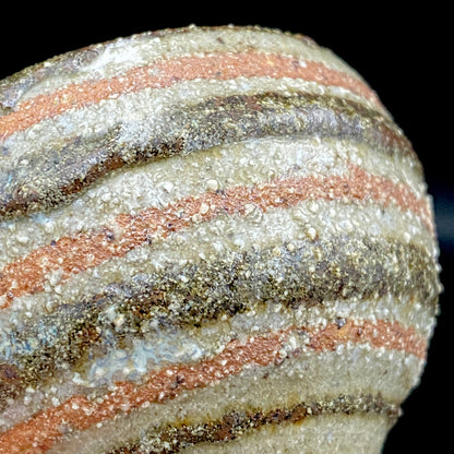 Guinomi Sake Cup / Japanese-Style Shot Glass with Striped Design by Takeda Toshio, Pupil of Living National Treasure Tamura Koichi, Artist Represented in the Collection of The National Museum of Modern Art, Kyoto #397