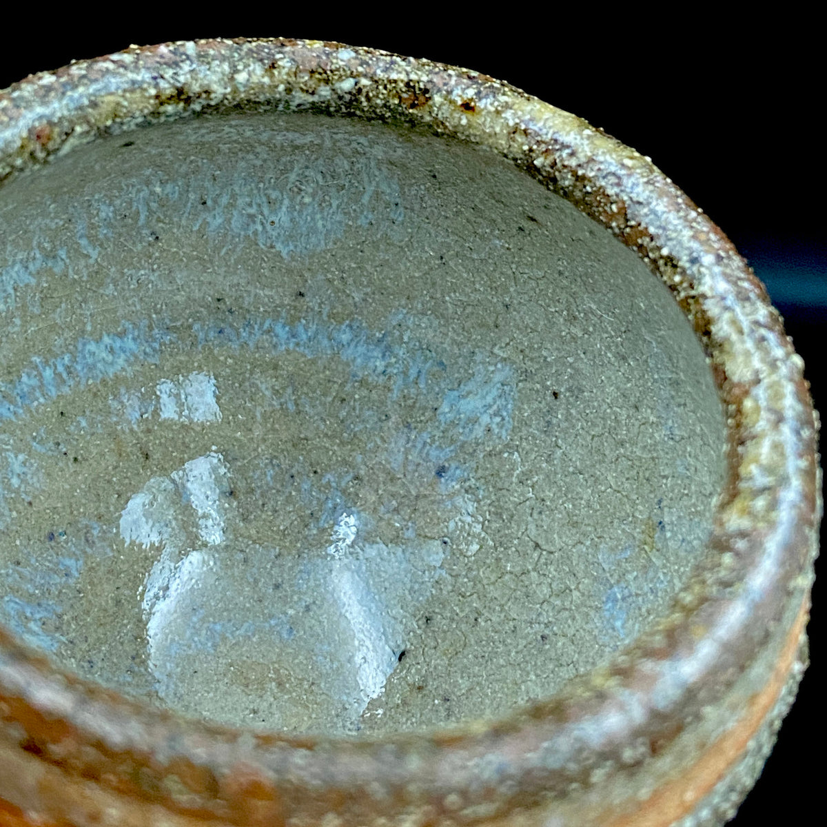 Guinomi Sake Cup / Japanese-Style Shot Glass with Striped Design by Takeda Toshio, Pupil of Living National Treasure Tamura Koichi, Artist Represented in the Collection of The National Museum of Modern Art, Kyoto #397