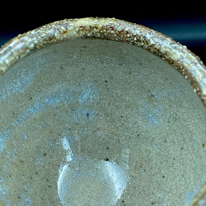 Guinomi Sake Cup / Japanese-Style Shot Glass with Striped Design by Takeda Toshio, Pupil of Living National Treasure Tamura Koichi, Artist Represented in the Collection of The National Museum of Modern Art, Kyoto #397
