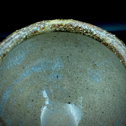 Guinomi Sake Cup / Japanese-Style Shot Glass with Striped Design by Takeda Toshio, Pupil of Living National Treasure Tamura Koichi, Artist Represented in the Collection of The National Museum of Modern Art, Kyoto #397