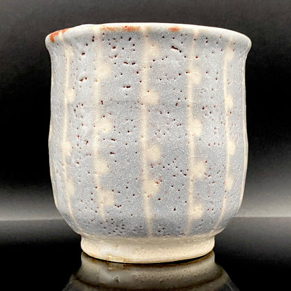 岐阜県重要無形文化財保持者 仙太郎窯 安藤 日出武 作 志美濃野 鉄絵 筒型酒器 ロックグラス #205