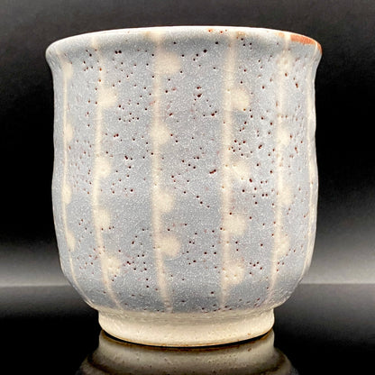 岐阜県重要無形文化財保持者 仙太郎窯 安藤 日出武 作 志美濃野 鉄絵 筒型酒器 ロックグラス #205