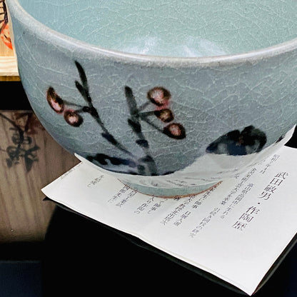 Iron-Painted Sankirai Tea Bowl / Japanese-Style Rocks Glass by Takeda Toshio, Pupil of Living National Treasure Tamura Koichi, Artist Represented in the Collection of The National Museum of Modern Art, Kyoto #503