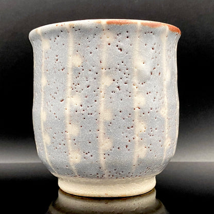 岐阜県重要無形文化財保持者 仙太郎窯 安藤 日出武 作 志美濃野 鉄絵 筒型酒器 ロックグラス #205