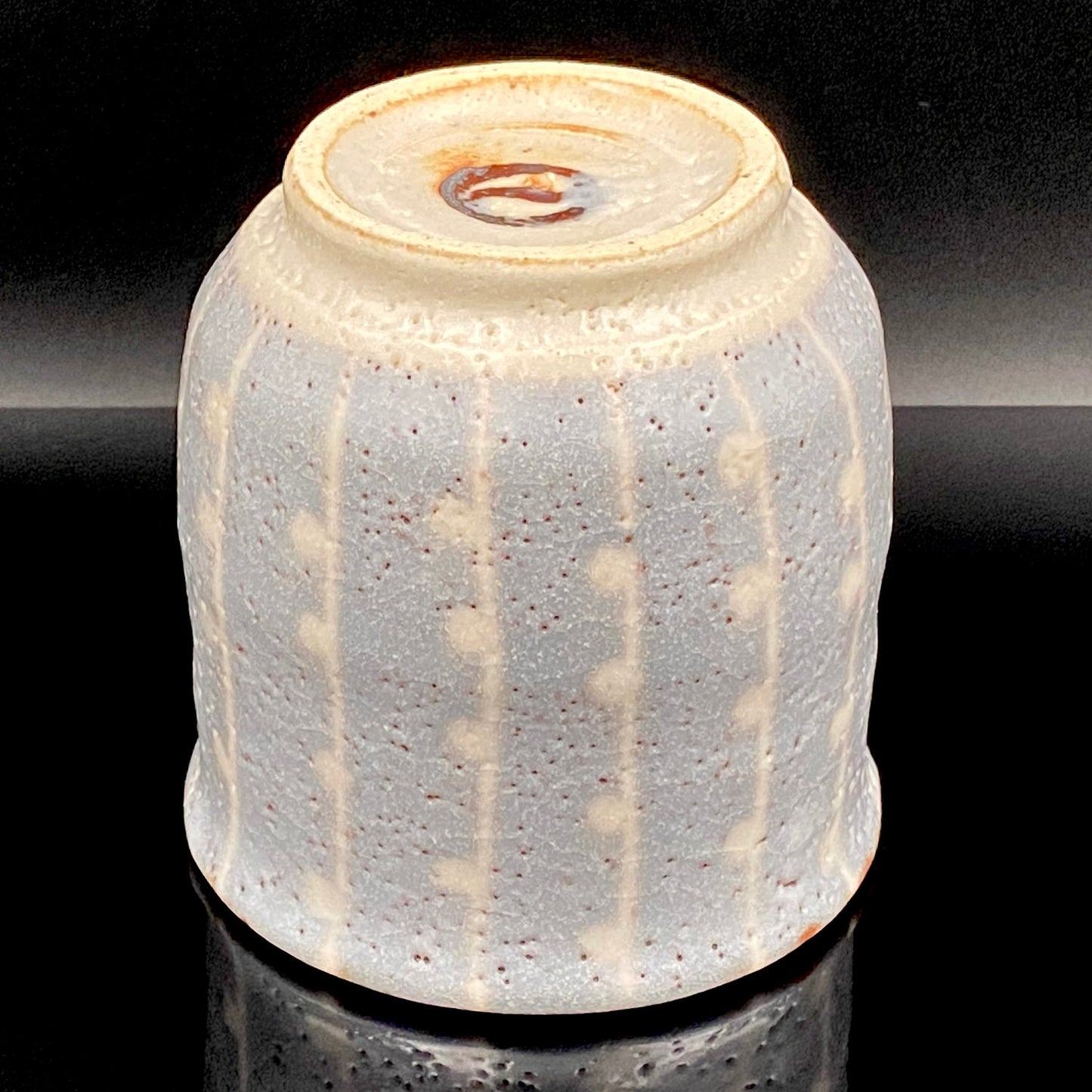 岐阜県重要無形文化財保持者 仙太郎窯 安藤 日出武 作 志美濃野 鉄絵 筒型酒器 ロックグラス #205